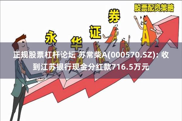 正规股票杠杆论坛 苏常柴A(000570.SZ): 收到江苏